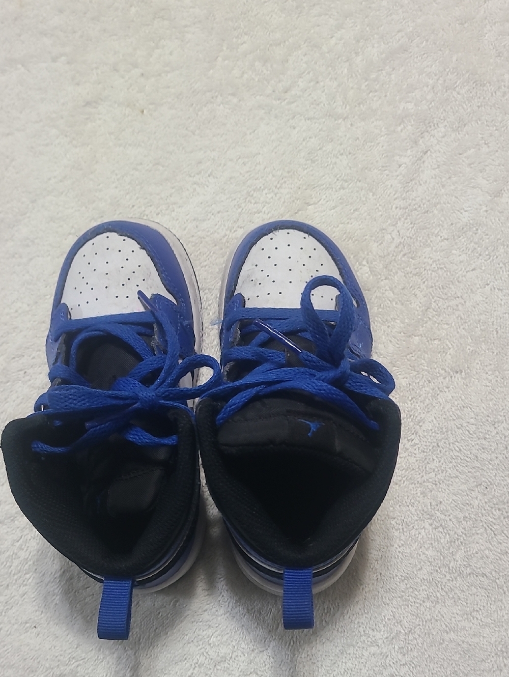 Nike Kids' Blue and White High-Top Sneakers
